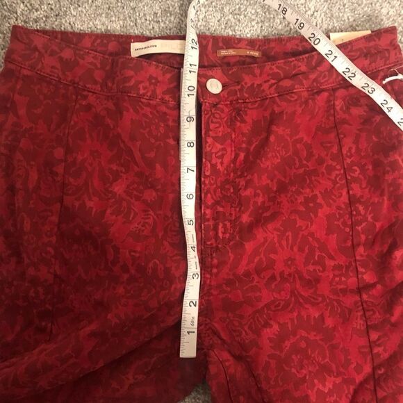 NWT ANTHROPOLOGIE Pilcro & The Letterpress High Rise Denim Flocked Leggings - Picture 12 of 16